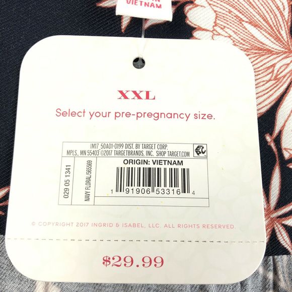 Isabel Maternity XXL Dress Floral Fit Flare VNeck - Picture 8 of 10